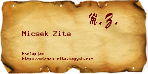 Micsek Zita névjegykártya